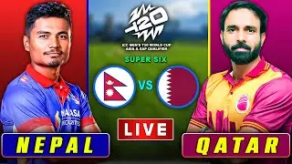 NEPAL VS QATAR, SUPER SIX, T20 WORLD CUP ASIA & EAP QUALIFIER | SCORE & AUDIO COMMENTARY
