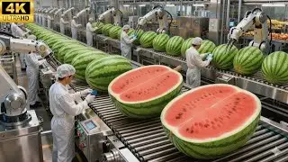 How It's Made: Massive Modern Watermelon Factory Automation