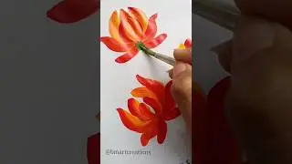 Wow Art 😱 One stroke painting #bmartcreations #shorts #youtubeshorts #creative #song #art #painting