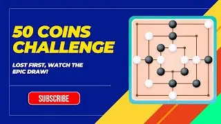 50 Coins Challenge in Mills Game! Unbelievable Comeback & Secret Strategy Revealed 😱 | Tricky Gamer