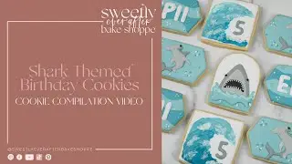 Shark Birthday Cookies | Satisfying Cookie Decorating Video