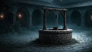 Medieval Inner Courtyard at Night | Medieval Sleep Ambience (1 Hour)
