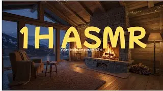 🔥 ASMR Feu de Chemin&eacute;e Chalet | 1 Heure de Cr&eacute;pitement Relaxant pour Dormir, &Eacute;tudier & Se D&eacute;tendre