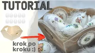 Decoupage pisanki romantyczne z falbankami [krok po kroku] No. 857