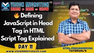 Defining JavaScript in Head Tag in HTML | Script Tag Explained