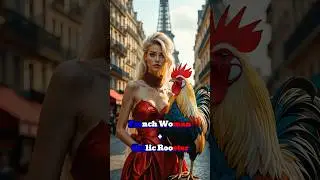 Rooster Royalty:The Power of the French Woman & Gallic Rooster#ai #ia#artificialintelligence #aiart