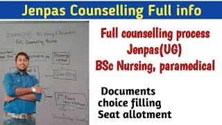 Jenpas(UG) BSc Nursing Counselling Full process 2021 ll Documents ll choice filling