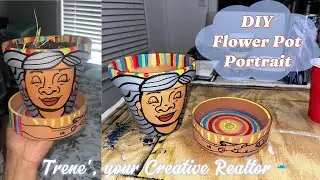 DIY Painted Portrait Flower Pot - Get Creative at Home!