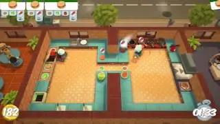 Overcooked, уровень 1&ndash;4, совместная игра для 2 игроков, 3 звезды