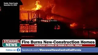 Major fire in Visalia, California