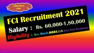 FCI Assistant General manager Recruitment 2021 | Latest Govt Jobs 2021| #fci_agm_recruitment_2021