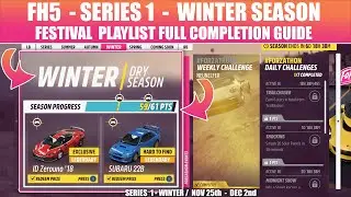 FORZA HORIZON 5 - WINTER FESTIVAL PLAYLIST HOW TO COMPLETE FH5 SERIES 1 FESTIVAL PLAYLIST COMPLETION