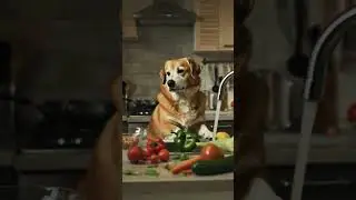 POV: When your dog decides to cook healthy food 🐶🥕👨&zwj;🍳 #oldies #singer #vintage #coversong #dog