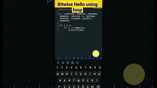 Bitwise Hello in Python #programming #shorts