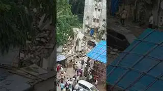 Borivali Building collapse😱😰 view from Top #shorts #borivali #borivaliwest #mumbai