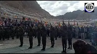 Gun Salute at Public Funeral of Special Frontier Force soldier Nyika Tenzin in Ladakh | Goosebumps