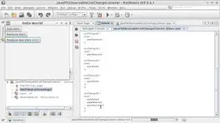 Example of ListChangeListener for javafx.collections.ObservableList