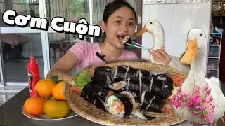 Làm CƠM CUỘN xúc xích trứng !#duck #cute #youtube 