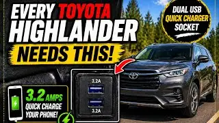 Каждому Toyota Highlander НУЖНО ЭТО ДВОЙНОЕ USB-РАЗЪЕМНОЕ РАЗЪЕМ ДЛЯ БЫСТРОЙ ЗАРЯДКИ 3,2 А ДЛЯ БЫ...