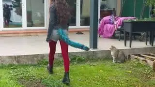 DIY articulated cat tail demo #Shorts