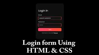 Login form Using HTML & CSS