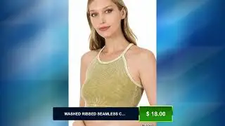 WASHED RIBBED SEAMLESS CROPPED CAMI TOP