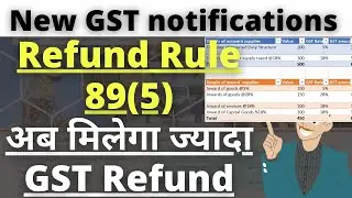 GST Refund rule 89(5) new change |