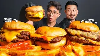 VIRAL!! MUKBANG 200 RIBU BURGER BANGOR TRIPLE CHEESEBURGER BY DENNY SUMARGO!!🤤