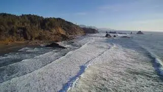 4K Drone footage of oregon indian beach
