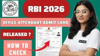 rbi office attendant admit card 2026 | rbi office attendant call letter 2026