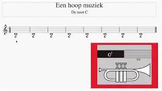 Een hoop muziek - de noot C -  online muziekles - bugel/trompet/cornet Bb