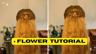 &ldquo;Flower Tutorial Hairstyle for Open Hair | Step-By-Step Floral Hairstyle for Wedding & Party 2025&rdquo;
