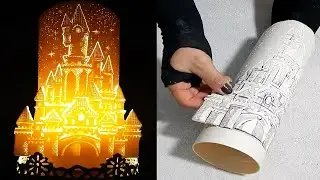 Aprenda fazer uma luminária de pvc castelo video completo