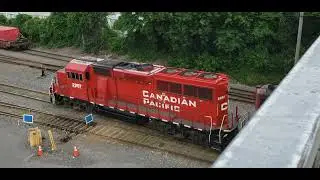 TRAINS CP GP20CECO and GP38-2 at Lachine IMS Yard