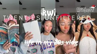 twenties unfiltered: reindeer glam, soft glam & my book girl motivation vlog