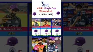 Purple Cap Winner List of All IPL Season 2008 to 2025 #purplecap #ytshorts #ipl2025 #rcb #cricket