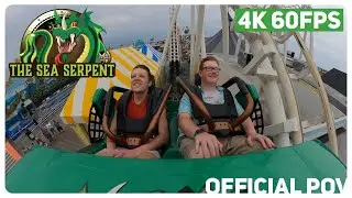 Sea Serpent ridercam on-ride 4K POV @60fps - Moreys Piers, Wildwood NJ