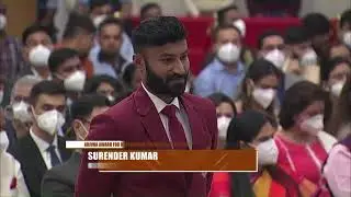 President Kovind confers Arjuna Award, 2021 on Shri Surender Kumar