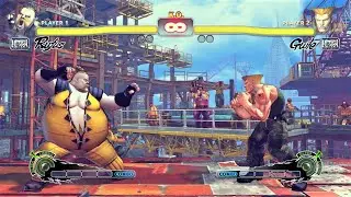 Rufus vs Guile (Hardest AI) - Ultra Street Fighter IV