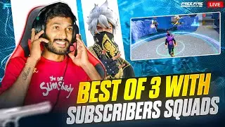 👑THALA GAMING | BEST OF 3🥵 WITH SUBSCRIBERS SQUADS🔥| FREE FIRE IN TELUGU #freefire #thalagaming