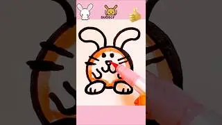 Drawing from circle ⭕#cute rabbit#quickdrawing#art #stepbystep #circle art #forkids