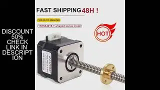 Nema17 Stepper Motor T8 Lead 2/4/8MM Screw 300MM Length Z Axis  1.8 Degrees 17HS3401S-T8 1.3A 28N.CM