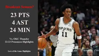 Joshua Primo Highlights Vs. Thunder 10.13.22 | 2022-23 Preseason