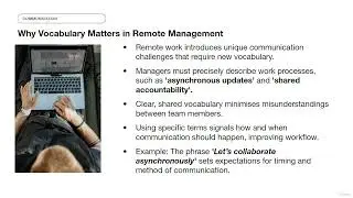 11 - Managing Remote & Hybrid Team  | 2   Virtual Collaboration and Remote Team Vocabulary
