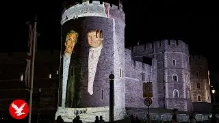 Why did Trump and Epstein projection onto Windsor Castle lead to arrests?