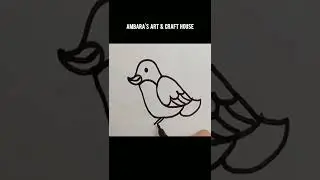 🔴 How to Draw Sparrow 🐤 | Easy Drawing | Figure Drawing #shorts #ytshorts #drawing
