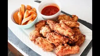 Crispy fried beer wings