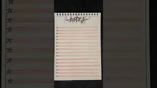 Aesthetic Notes Page Design 📝 | Handmade Art 🌸 | Creative Notes Layout ✨