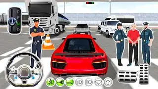 New Audi Classic Red Car  Hide to Sport Car|3D Driving Class Best Android gameplay #cargames