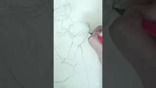 girl drinking coconut water #sabiha #art #drawing #anime #video #shorts #sketch